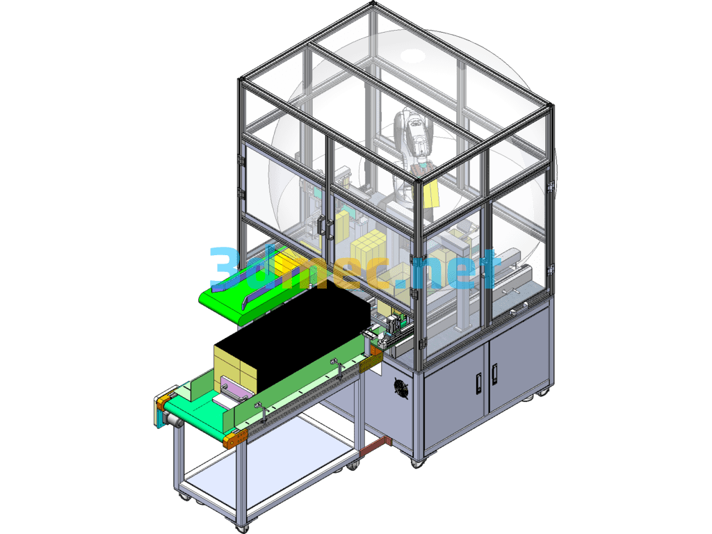 Automatic Cosmetic Packaging Equipment (Including Detailed PPT Instructions) - 3D Model SolidWorks Free Download