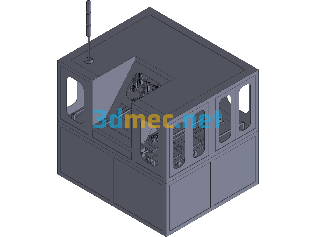 RJ45 Network Cable Interface Automatic Test Machine - 3D Model Exported Free Download