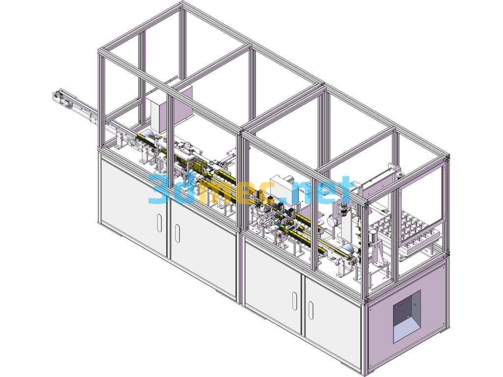 High Frequency Transformer With Line Product Automatic Testing Machine - 3D Model SolidWorks Free Download