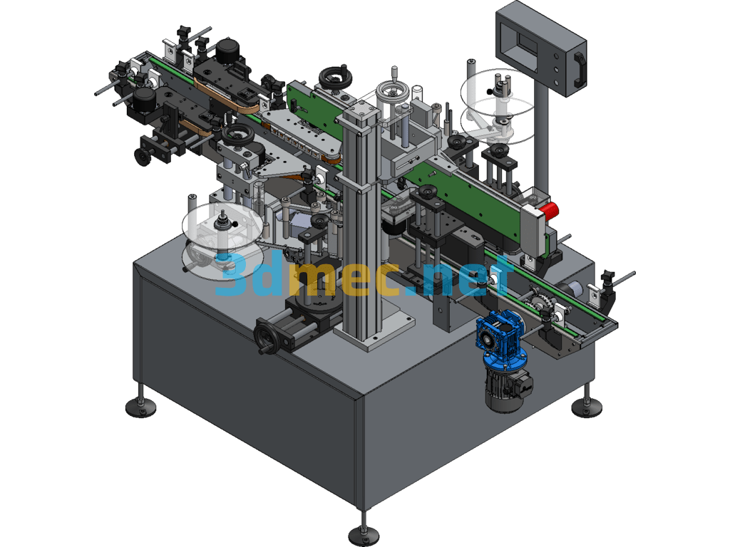 Automatic Labeling Machine - 3D Model SolidWorks Free Download