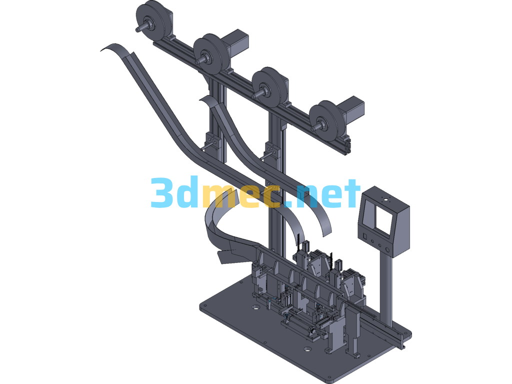 Automatic PCMCIA Harpoon Loading Machine - 3D Model ProE Free Download