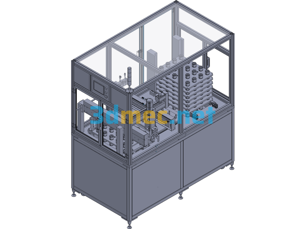 Automatic Tray Transfer Loading Machine (Suitable For Round Aluminum Alloy Parts) - 3D Model Exported Free Download