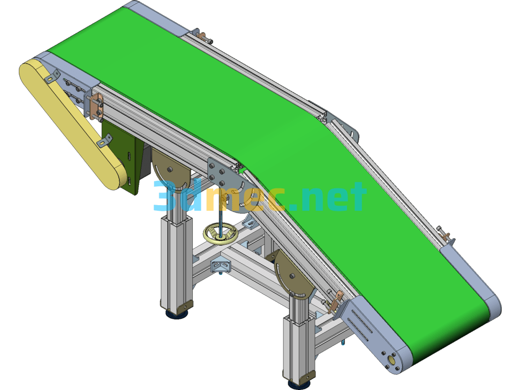 Adjustable Height Production Line - 3D Model SolidWorks Free Download