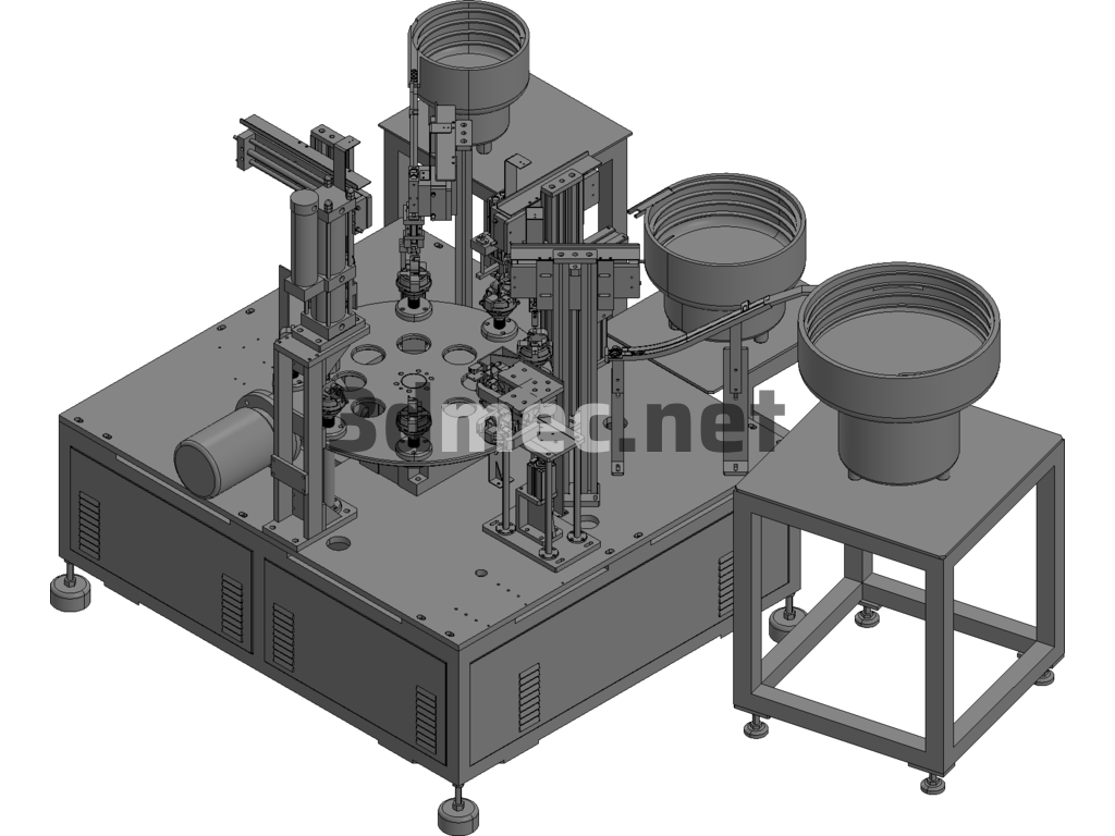 Motor Automatic Press Machine - 3D Model Exported Free Download