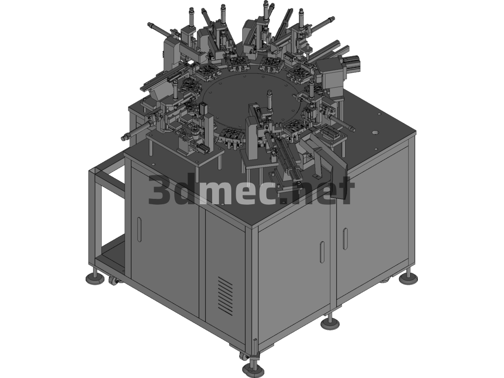 Turntable Assembly Machine - 3D Model Exported Free Download