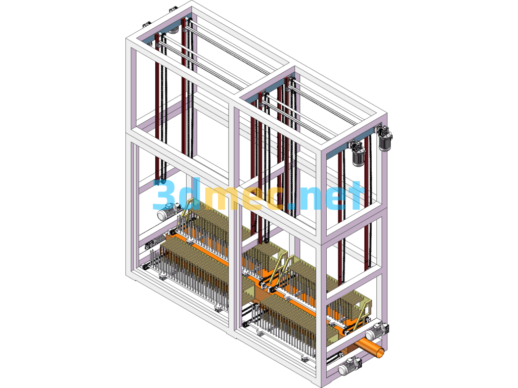 Curtain Forming Machine (Automatic Bending And Forming) - 3D Model SolidWorks Free Download