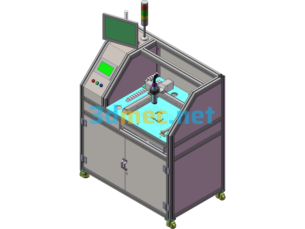 XY Printing Platform (Aluminum Profile Frame Structure) - 3D Model SolidWorks Free Download