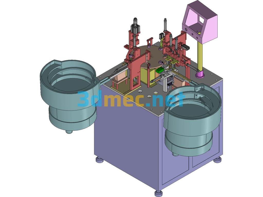 Waterproof Connector Automatic Assembly Machine (Mature And Put Into Production) Round Product Automatic Assembly Equipment - 3D Model Exported Free Download