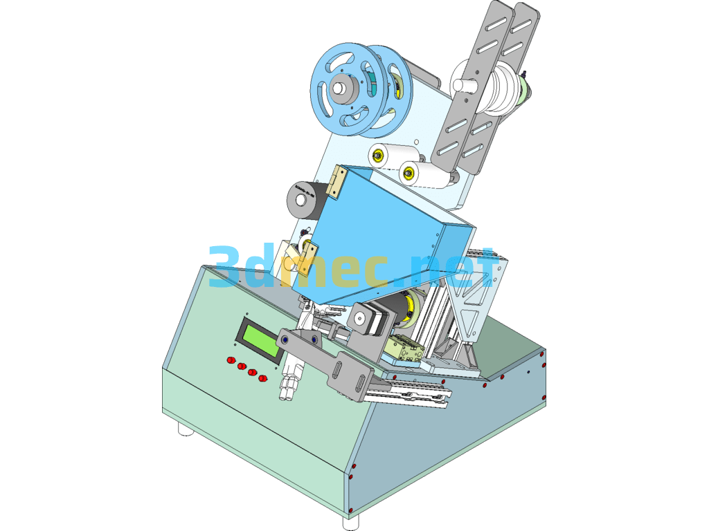 Automatic Foot Cutting And Gluing Machine - 3D Model SolidWorks Free Download