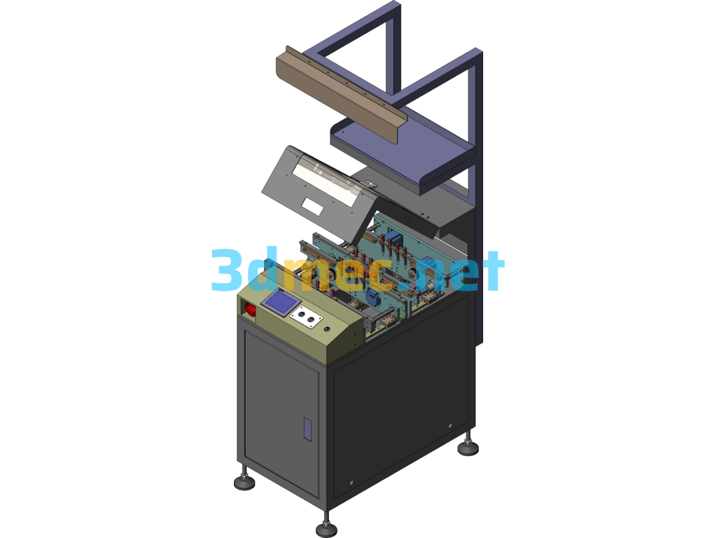 Automatic Double Track Screening Machine - 3D Model SolidWorks Free Download