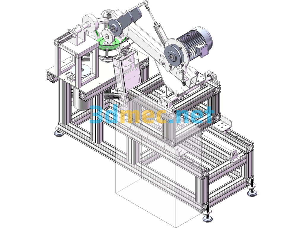 Automatic Polishing Machine For Iron Pot Shaped Objects - 3D Model SolidWorks Free Download