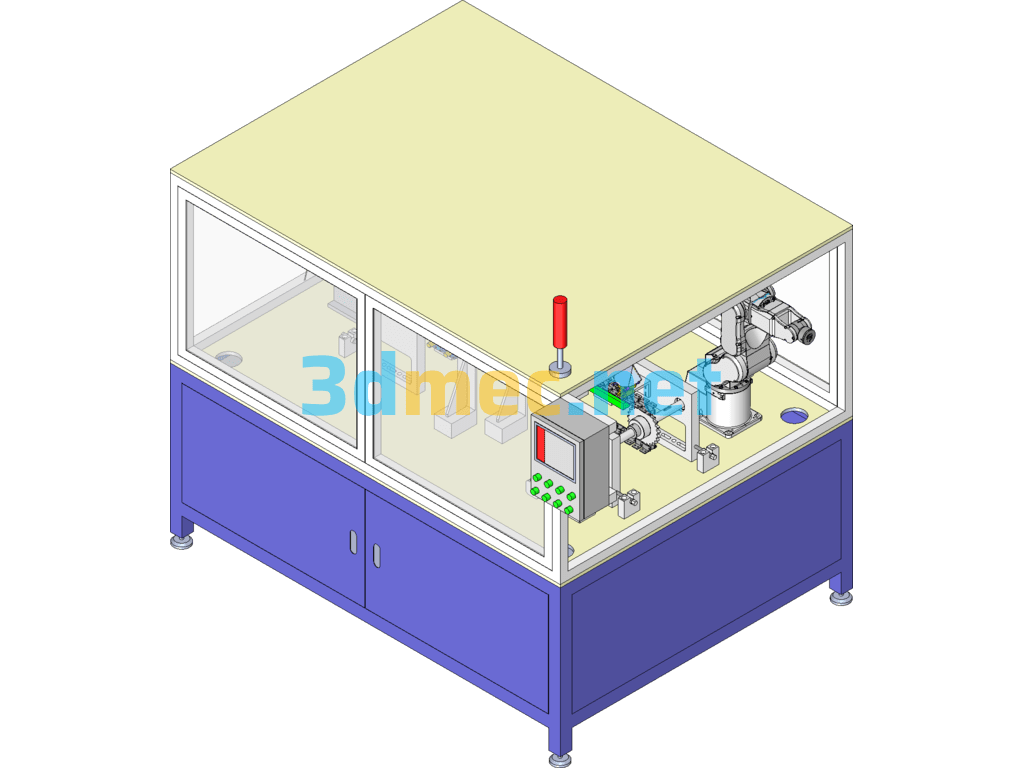 3M Mask Ear Strap Winding Nailing And Cutting Machine - 3D Model SolidWorks Free Download