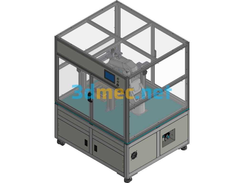 Special-Shaped Workpiece Dispensing Inspection Equipment - 3D Model Exported Free Download