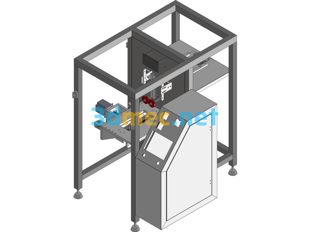 Electric Three-Side Sealing Servo Packaging Machine - 3D Model SolidWorks Free Download