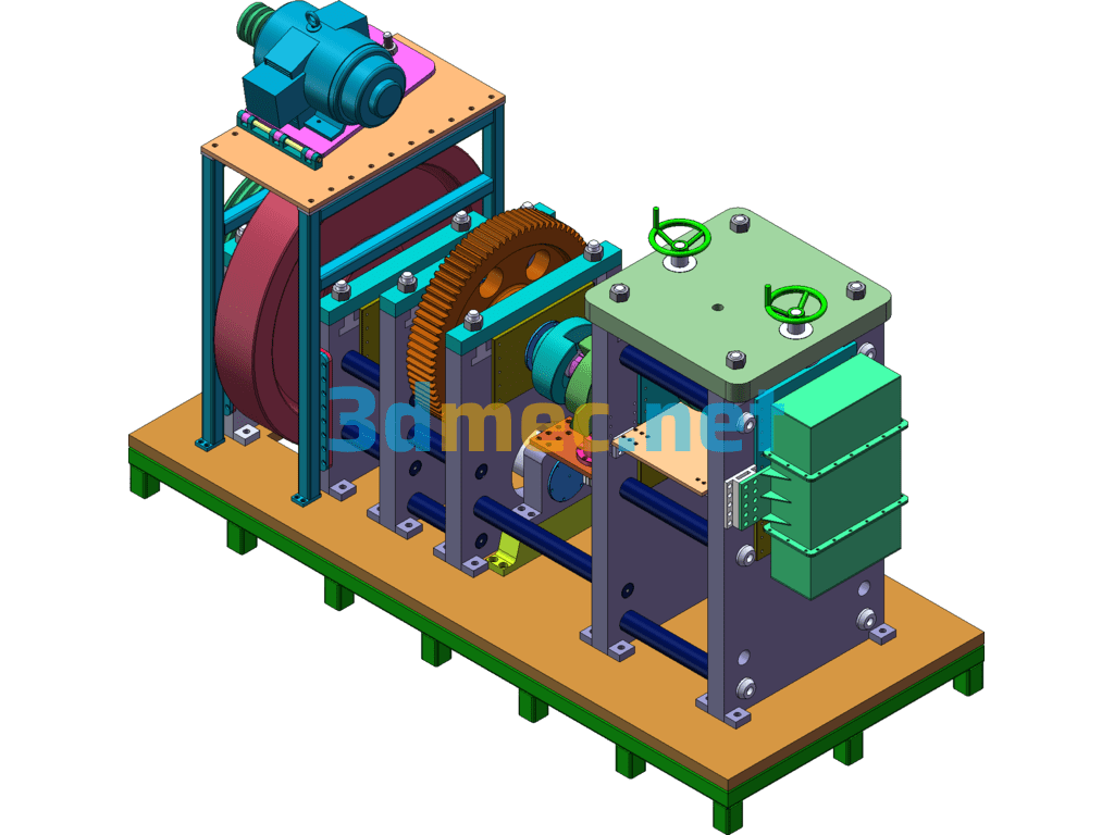 Roller Mill Drawing Details (Agricultural Machinery Industry) - 3D Model SolidWorks Free Download