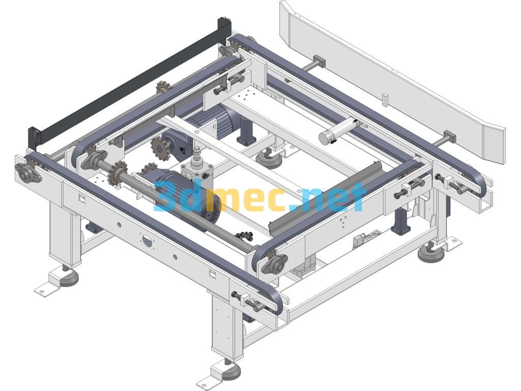 Transplanting Conveyor (Including Standard Parts And Processing List BOM) - 3D Model SolidWorks Free Download