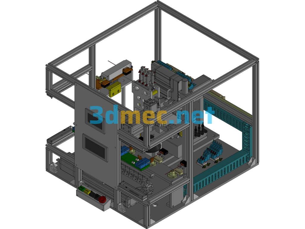 Automatic QR Code Attaching Machine - 3D Model Exported Free Download