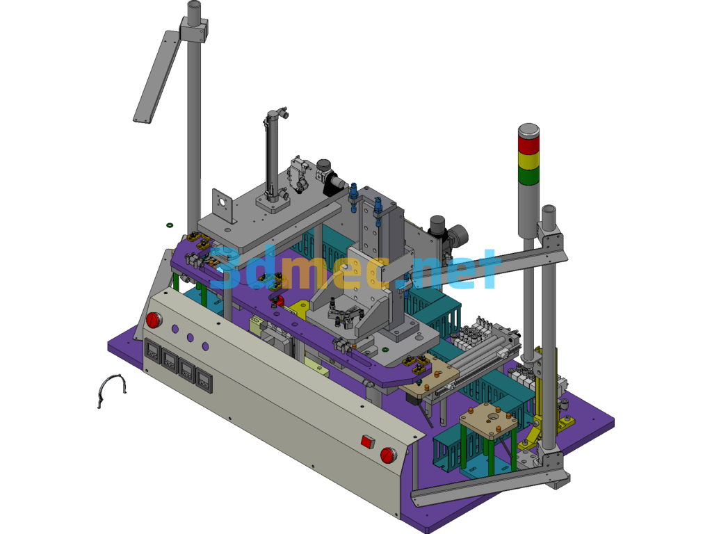 Small Motor Stator Press Parallelism Measuring Machine - 3D Model Exported Free Download