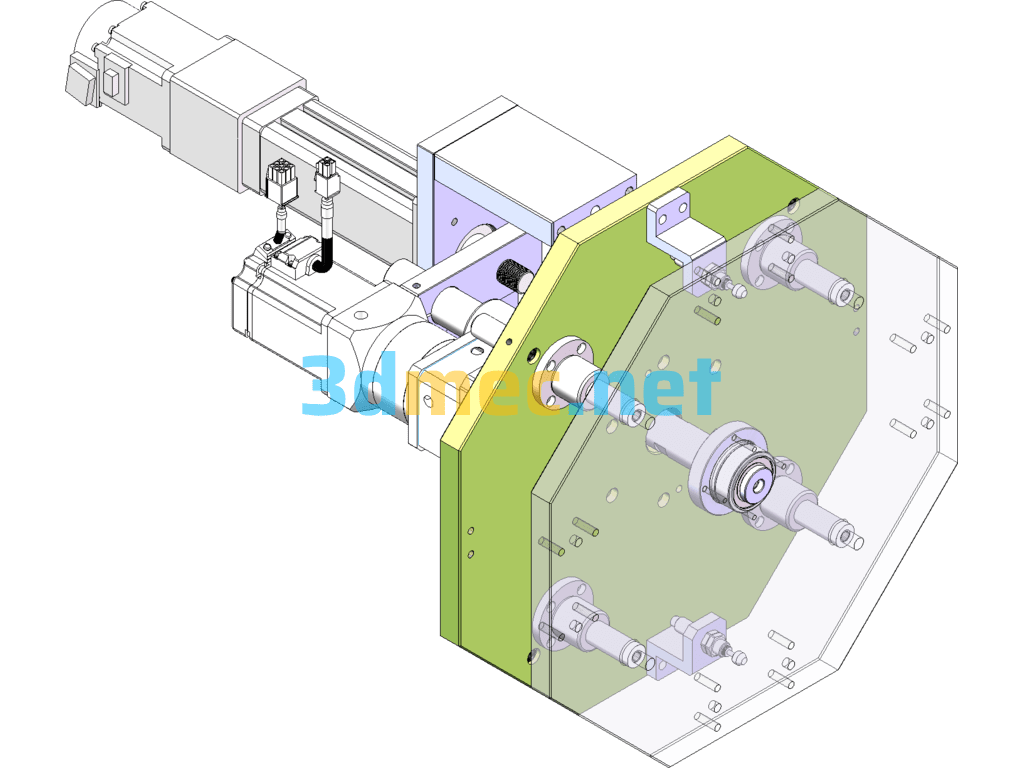 Hollow Rotating Lifting Platform Mechanism - 3D Model SolidWorks Free Download