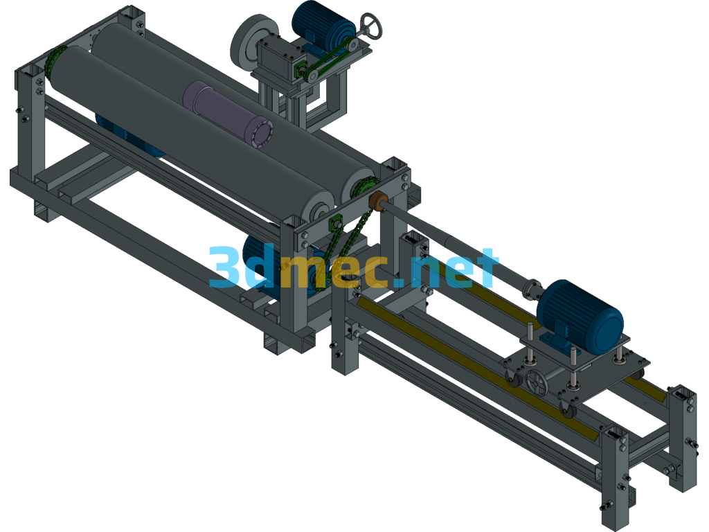 Non-Standard Internal And External Circle And Pipe Polishing Machine - 3D Model Exported Free Download