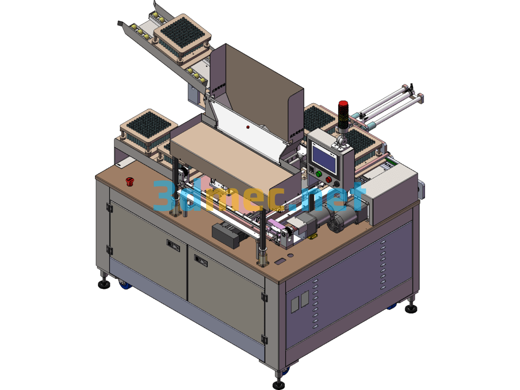 Blood Collection Tube Tray Loading Machine (SolidWorks Source File 3D + Engineering Drawing) - 3D Model SolidWorks Free Download