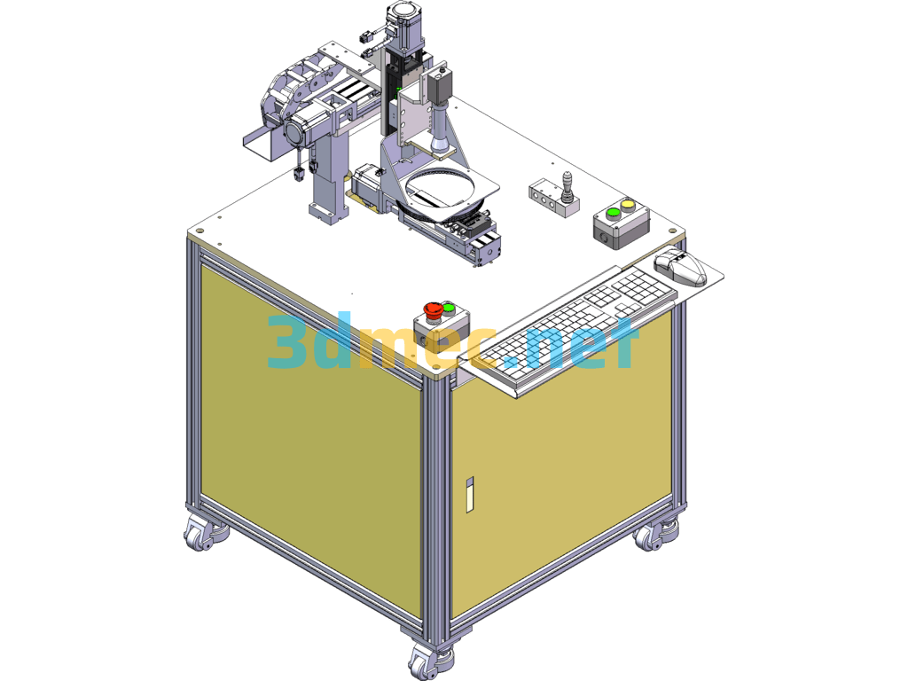 3-Axis AOI Inspection Machine Appearance Inspection Machine - 3D Model SolidWorks Free Download