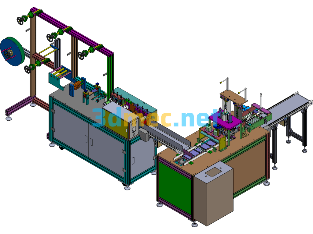 Second Generation One To One Mask Machine Drawing - 3D Model SolidWorks Free Download