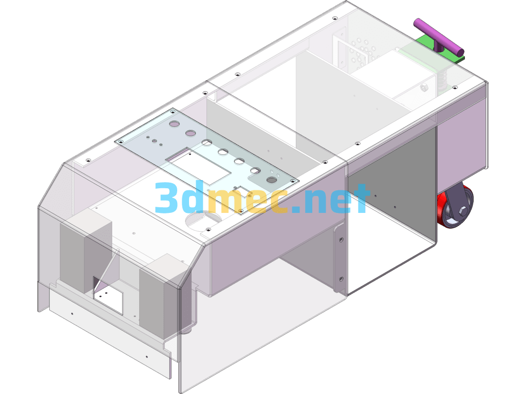 AGV Car 3D + Electrical Program + Control Interface - 3D Model SolidWorks Free Download