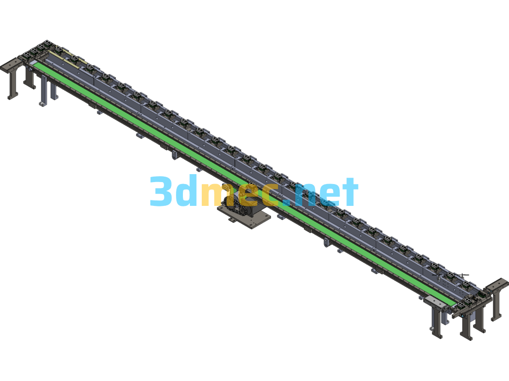 Fixed Distance Assembly Line 3D Model - 3D Model Exported Free Download