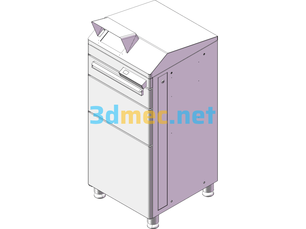 Small Household Smart Express Box (Front Delivery Type) - 3D Model SolidWorks Free Download