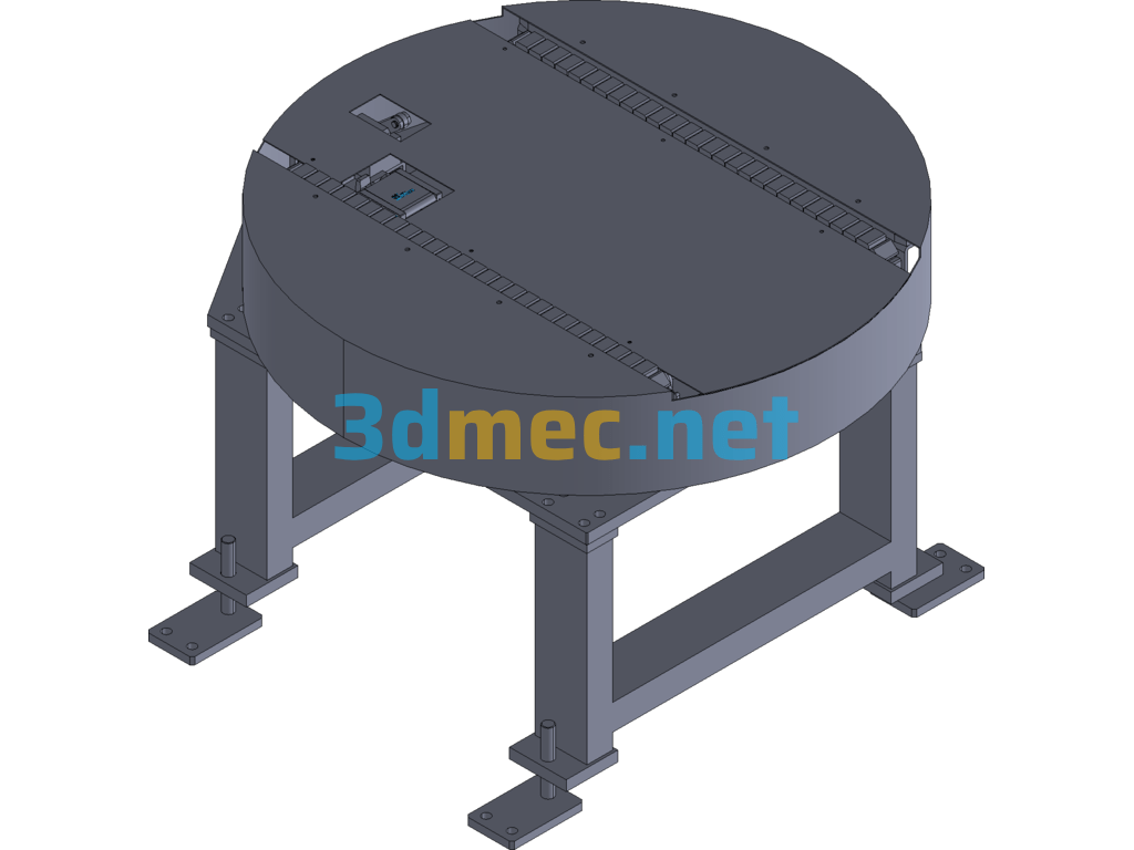 150KG Pneumatic Turntable - 3D Model SolidWorks Free Download