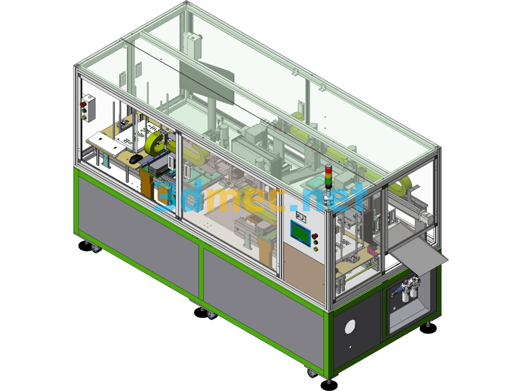 Mobile Phone Back Cover Fingerprint Visual Detection Assembly Machine Mobile Phone Film Fingerprint Recognition Assembly Machine - 3D Model SolidWorks Free Download