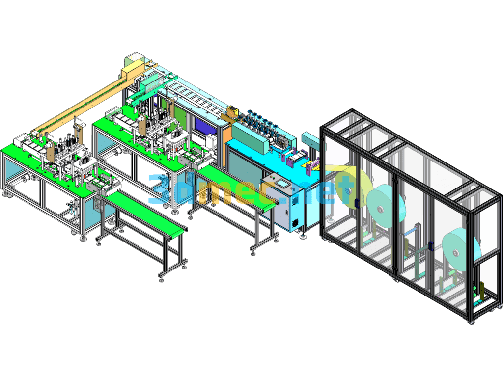 5th Generation One-To-Two New Mask Machine Drawing - 3D Model SolidWorks Free Download