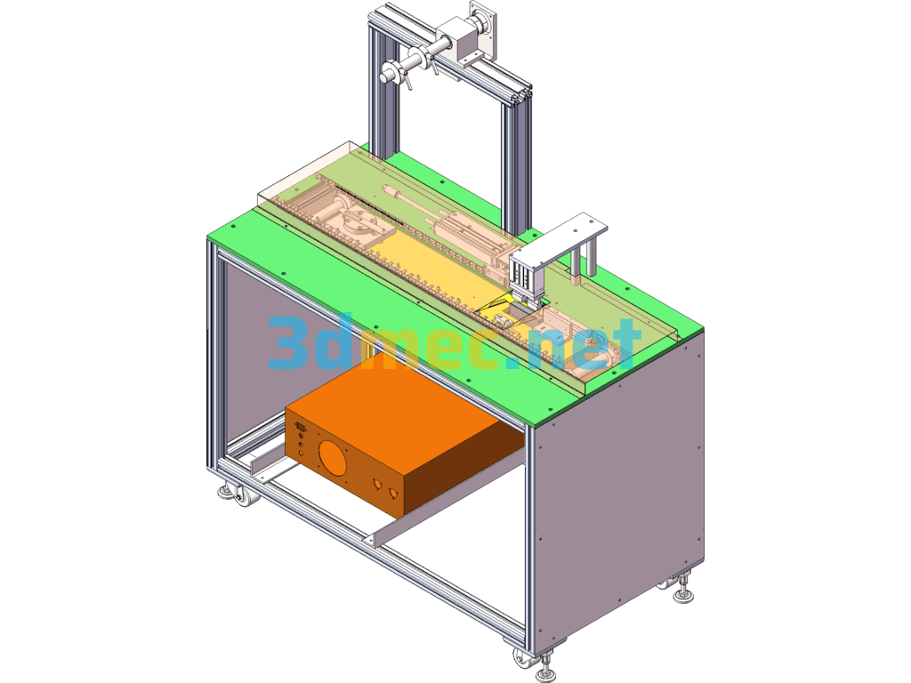 Chain Type Ear Strap Welding Machine Includes 3D 2D BOM Ear Strap Semi-Automatic Welding Machine - 3D Model SolidWorks Free Download