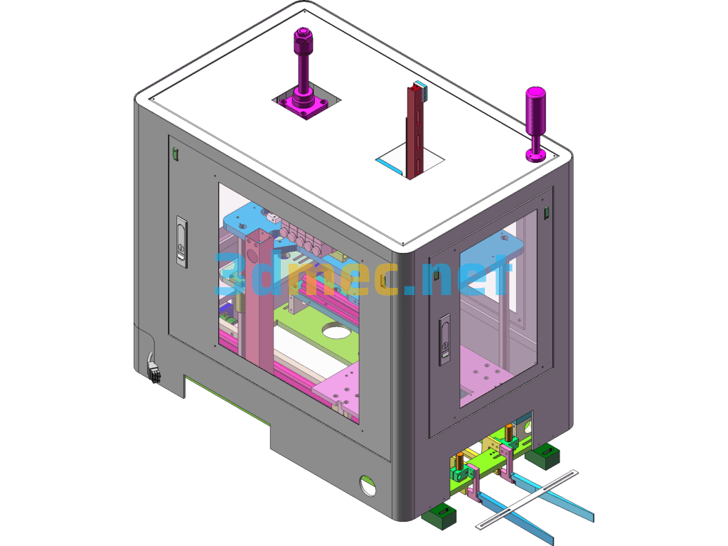 Fully Automatic Punching And Shaping Single-Station Pressing Equipment - 3D Model SolidWorks Free Download