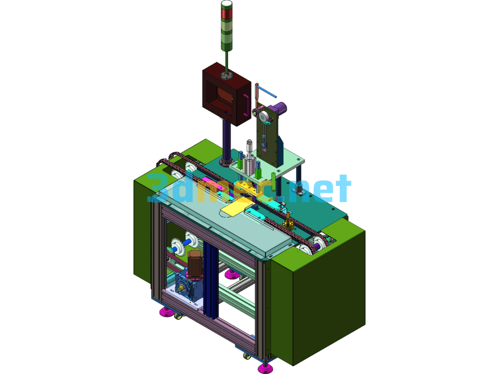 Mask Machine Ear Strap Semi-Automatic Welding Machine (Welding Machine) 3D+ Engineering Drawing - 3D Model SolidWorks Free Download