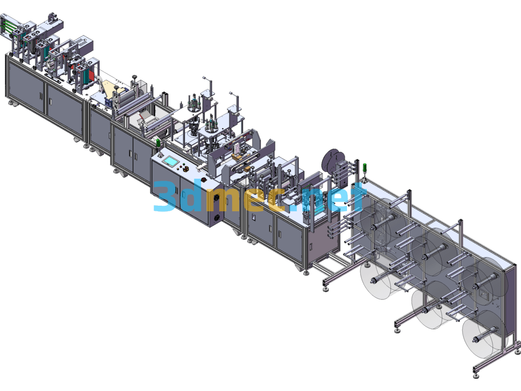 Second Generation N95 Mask Machine Latest Foldable N95 Mask Machine Drawings And Information - 3D Model SolidWorks Free Download