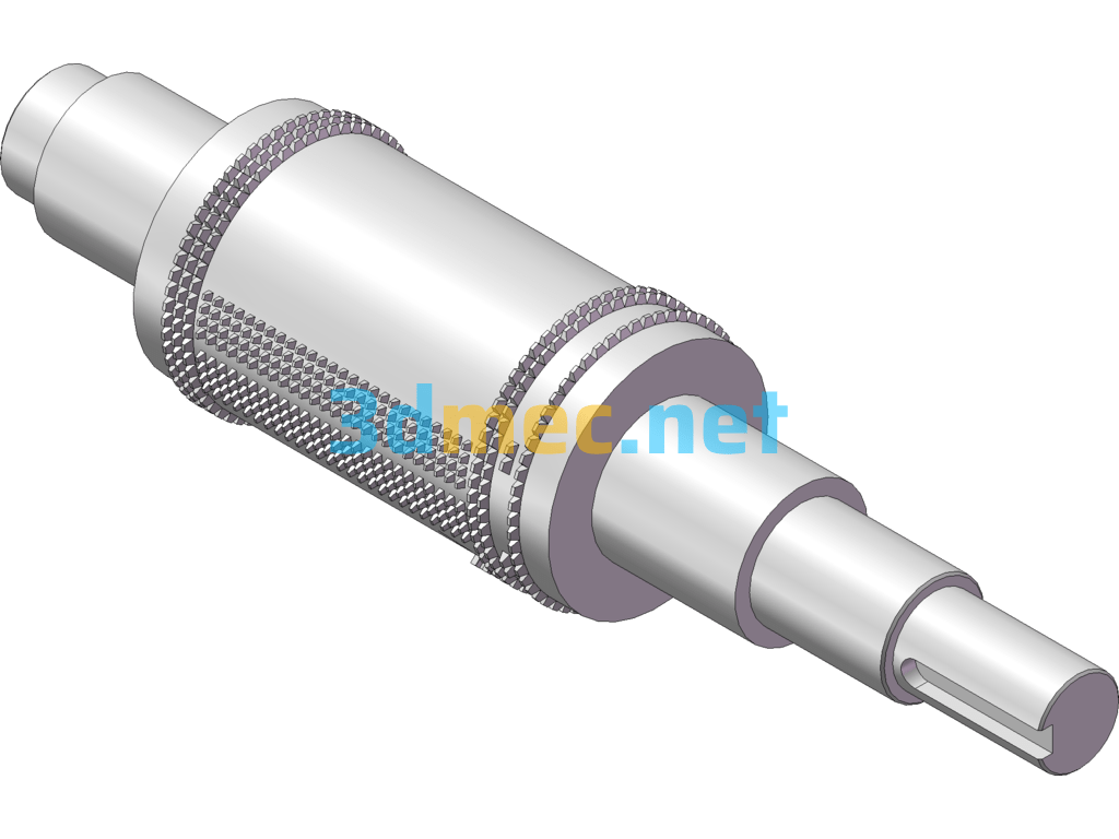 One-To-Two Fully Automatic Mask Machine Hob Forming Knife Shaft 3D Drawing SW2015, Editable - 3D Model SolidWorks Free Download