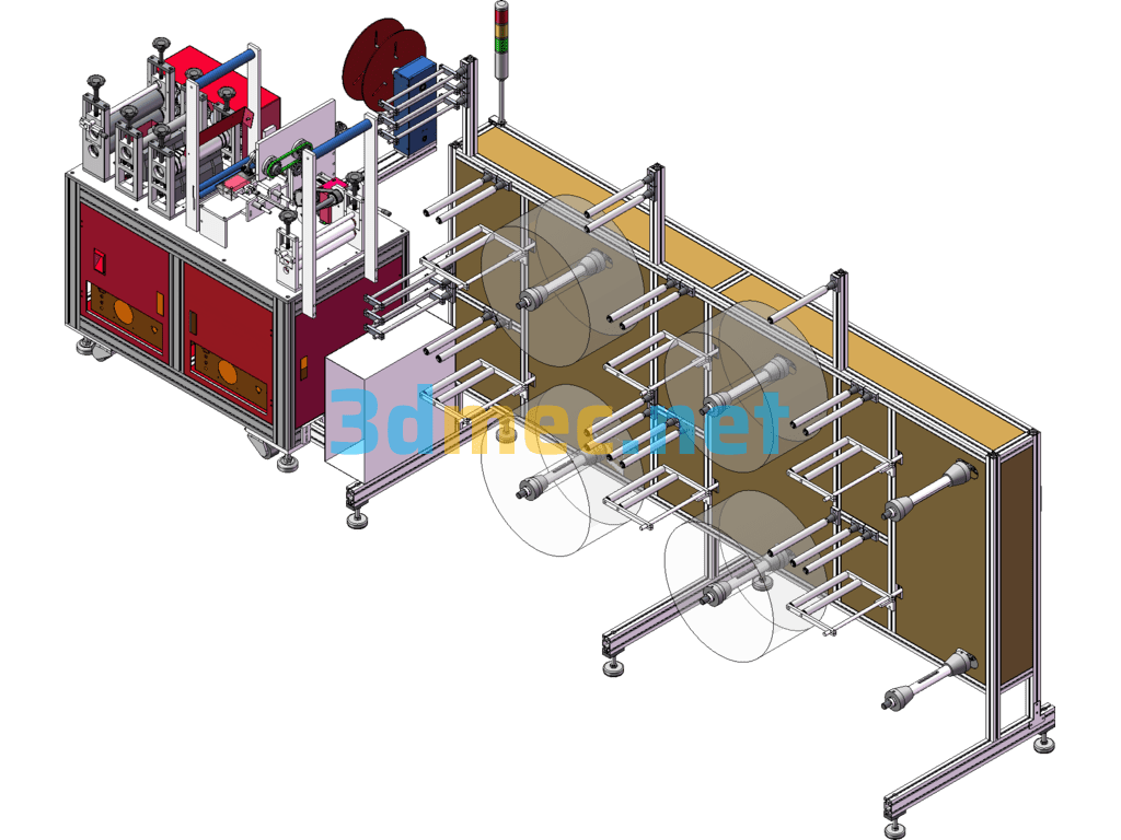 Complete 3D Drawing Of N95 Mask Machine - 3D Model SolidWorks Free Download