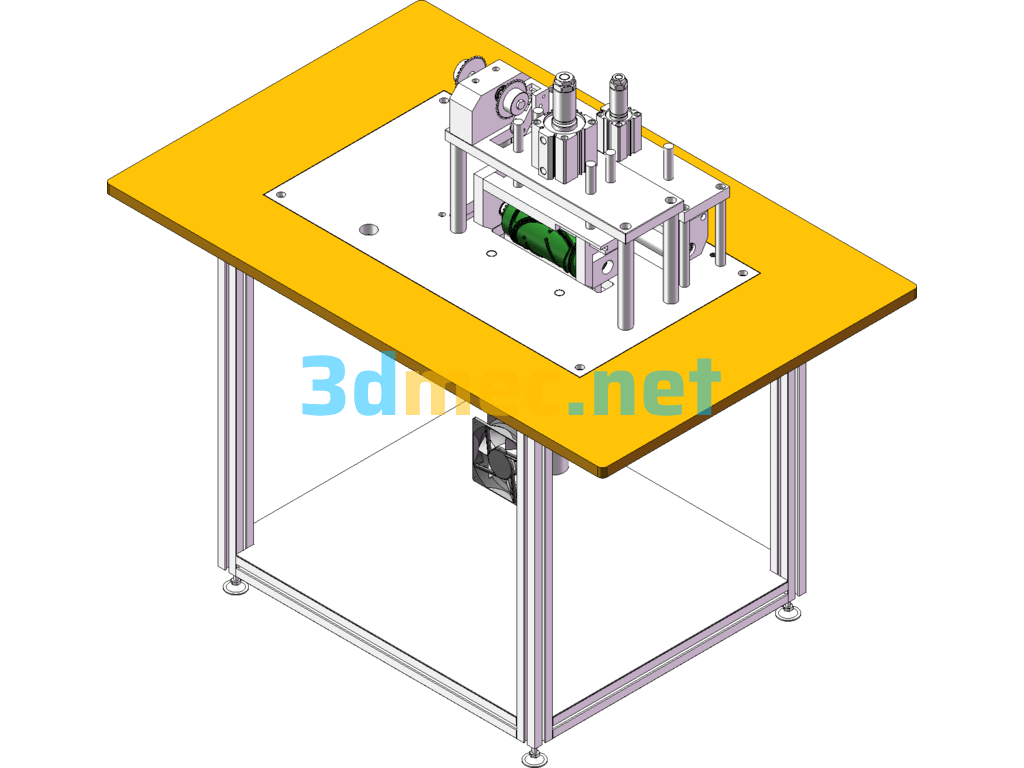 Semi-Automatic Kn95 Mask Machine (Mass Production Machine) - 3D Model SolidWorks Free Download