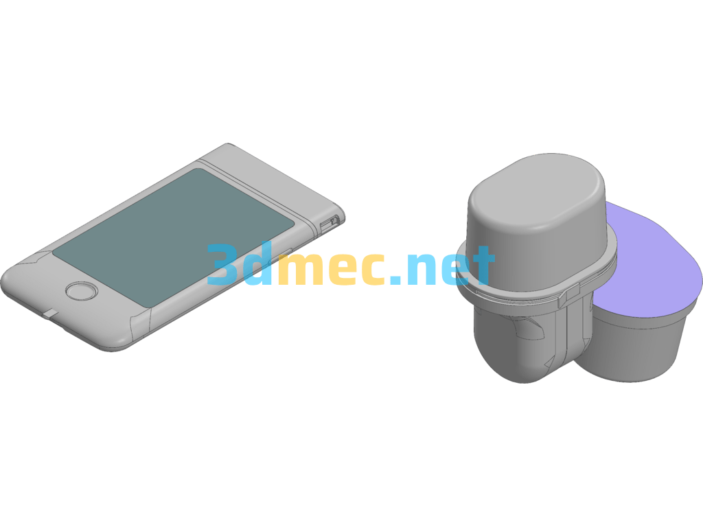 Continuous Blood Glucose Meter B (Including Internal Structure) - 3D Model Exported Free Download