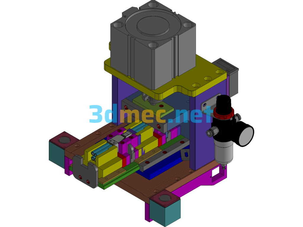 Double PORT Rivet Point Fixture - 3D Model Exported Free Download