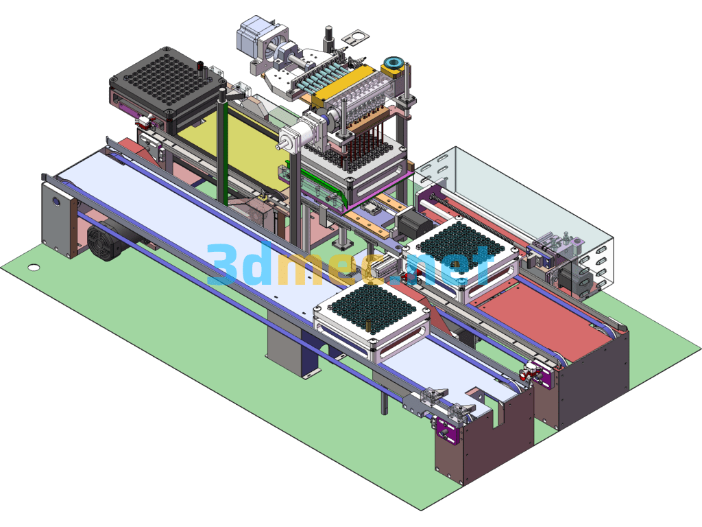 10-Head Fully Automatic Blood Collection Tube Glue Filling Machine 3D + Engineering Drawing + Source File - 3D Model SolidWorks Free Download