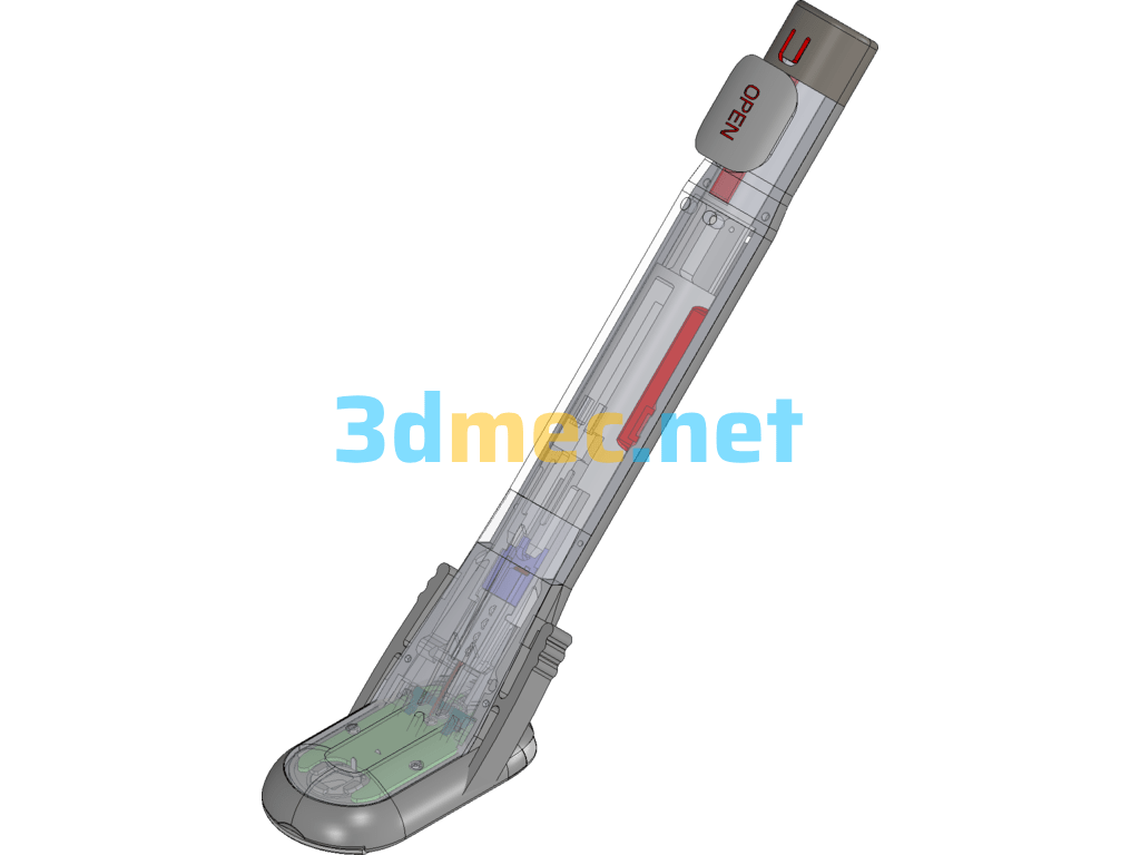 Dynamic Blood Glucose Meter A (Including Internal Structure) - 3D Model Exported Free Download