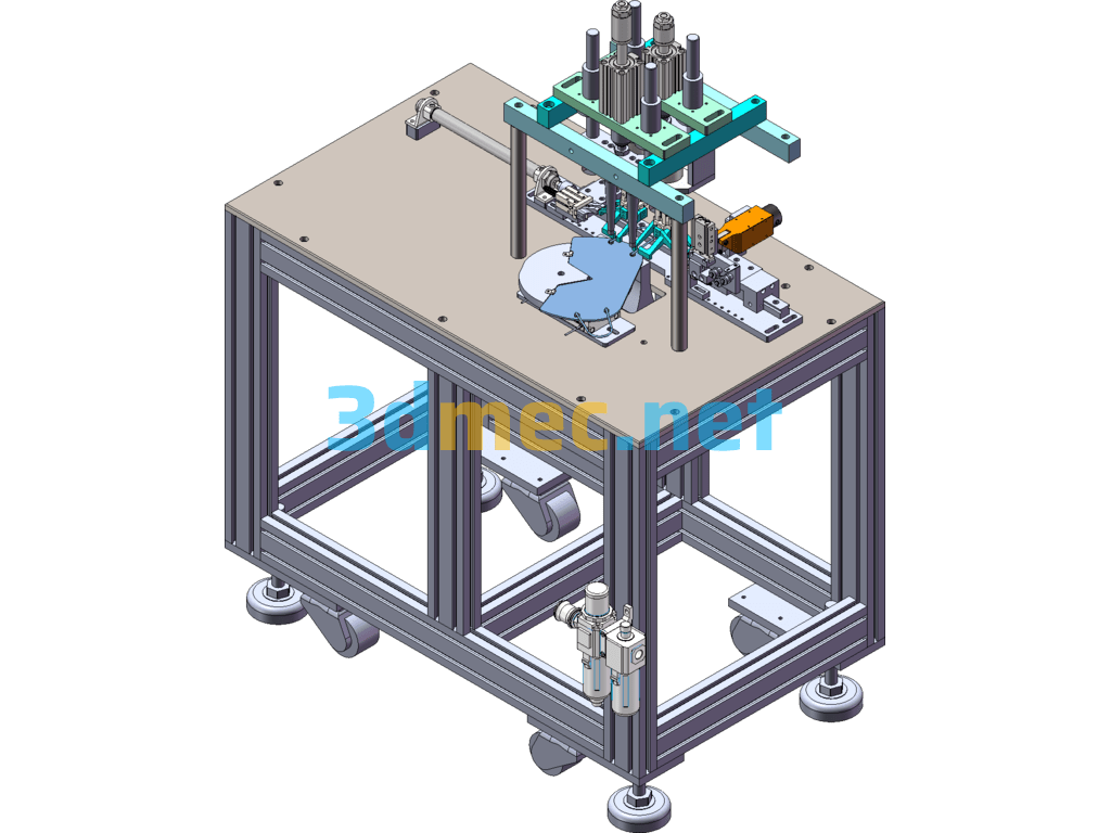 N95 Mask Ear Strap Welding Machine (Rotating Mechanism Modified Structure) - 3D Model SolidWorks Free Download