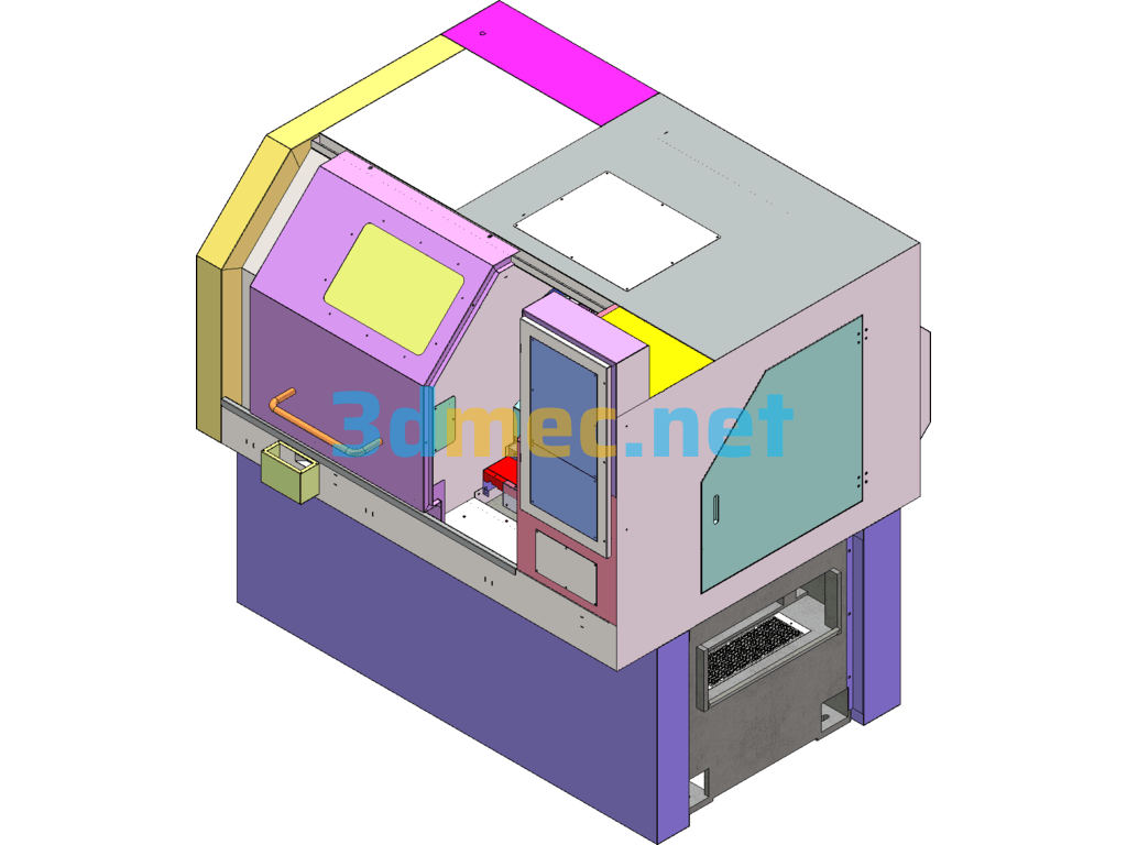 0640 CNC Lathe - 3D Model SolidWorks Free Download