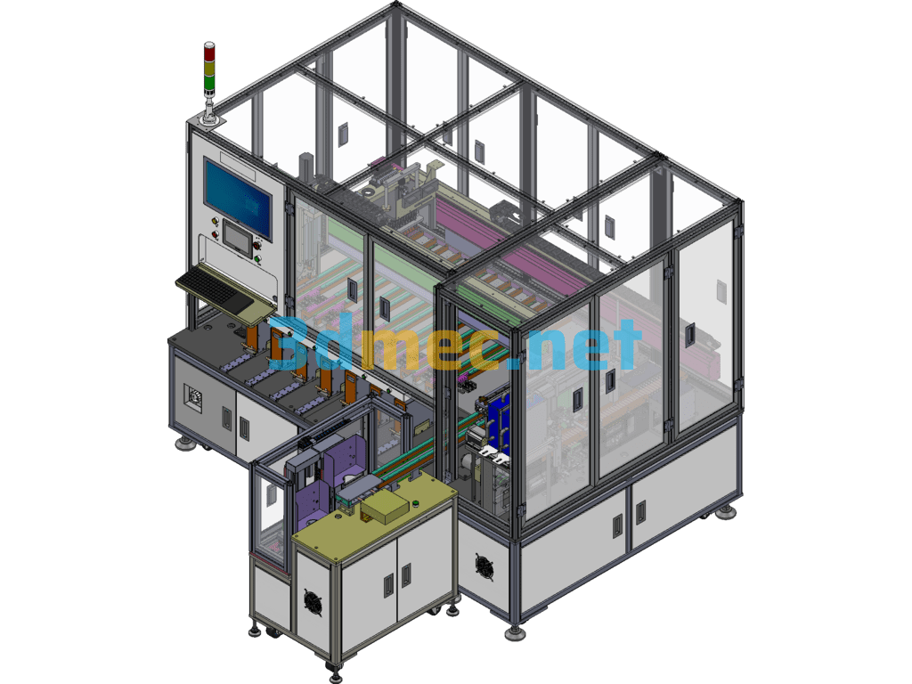 Fully Automatic 18650 Battery Sorting Machine - 3D Model SolidWorks Free Download