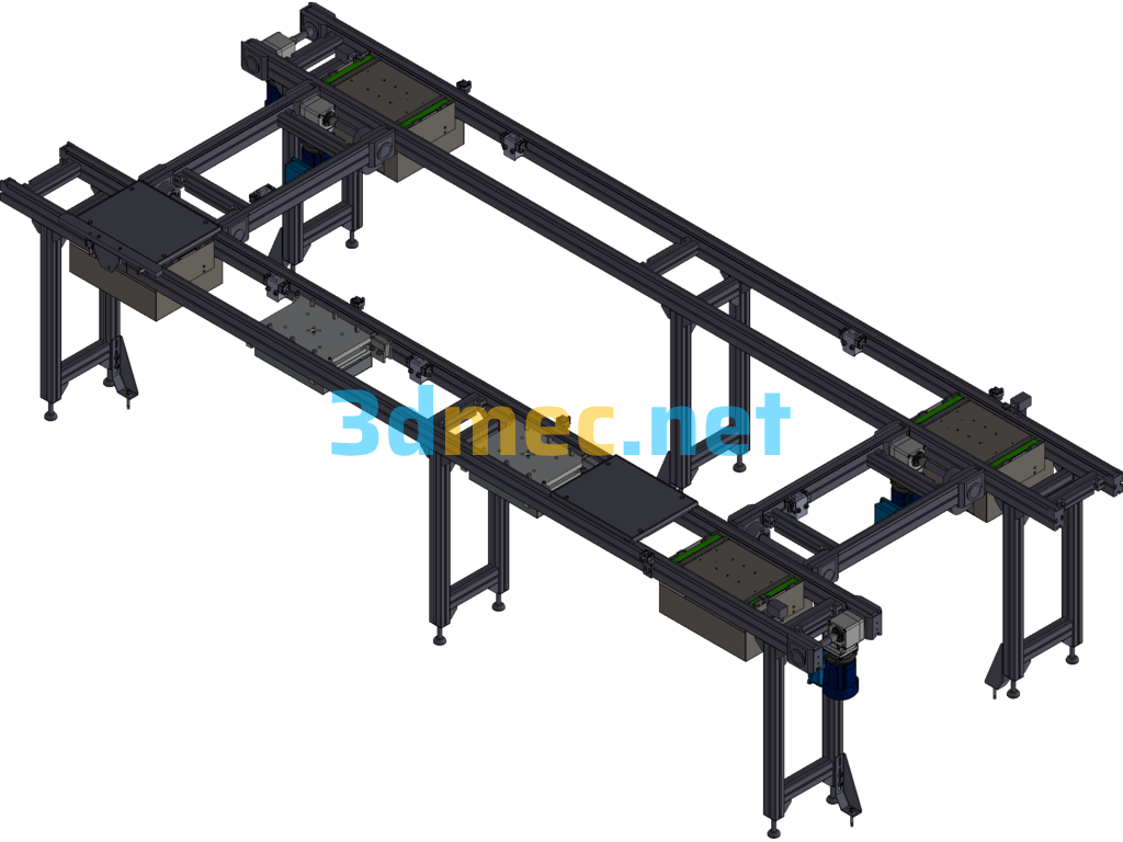 Pallet Conveyor/Conveyor Line - 3D Model Exported Free Download