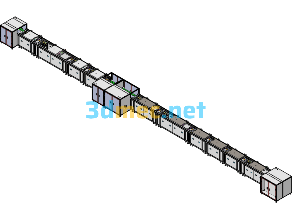 Battery Automated Assembly Line - 3D Model SolidWorks Free Download