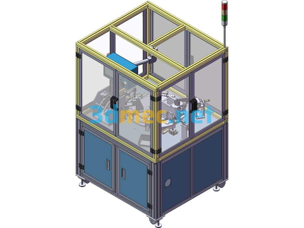 Vertical Diode Resistor Overmolding Machine - 3D Model SolidWorks Free Download